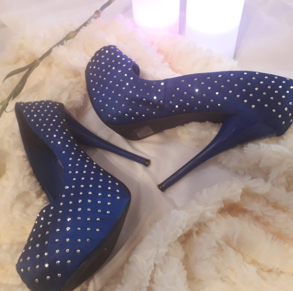 Charlotte Russe sparkly blue stilettos